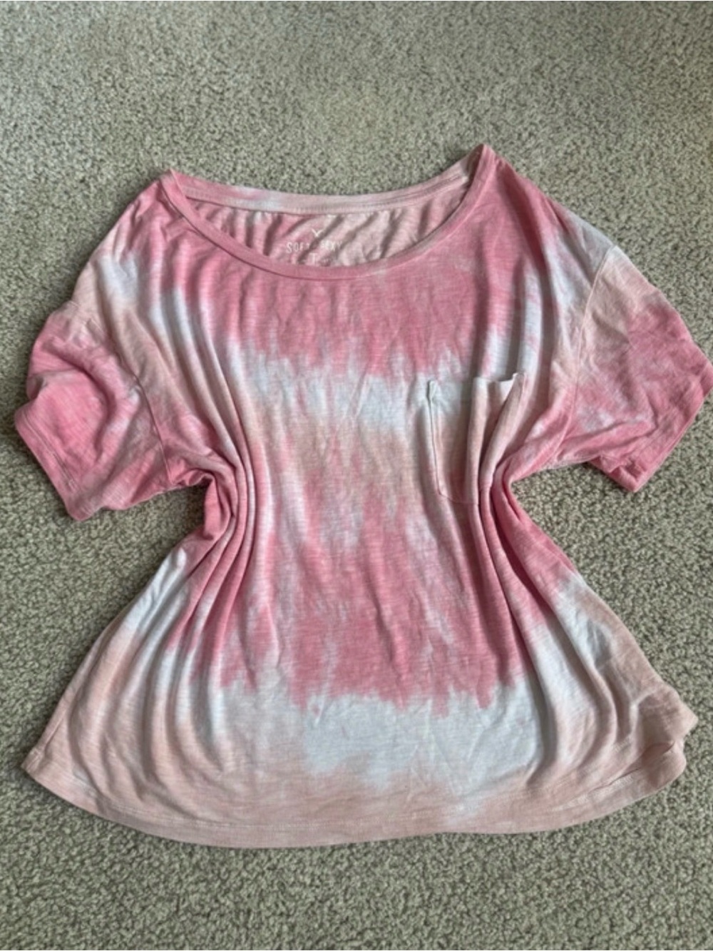 American Eagle Outfitters Pink Ombre Scoop Neck Top y2k